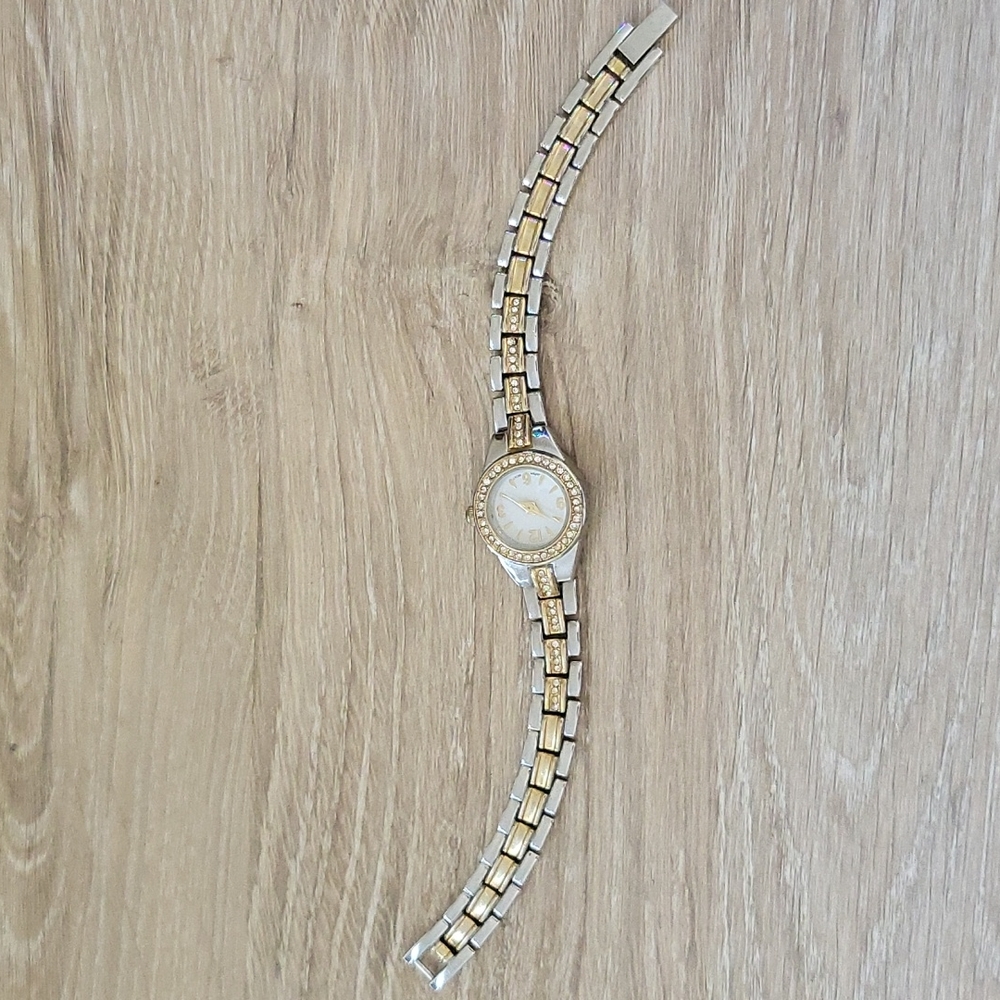 Silver and Gold Metal Watch